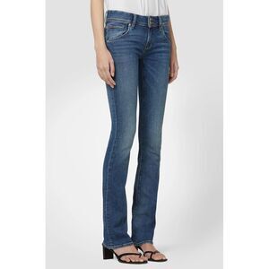 Women's Beth‎ Hudson Mid-Rise Baby Bootcut Jean size 25 with patch